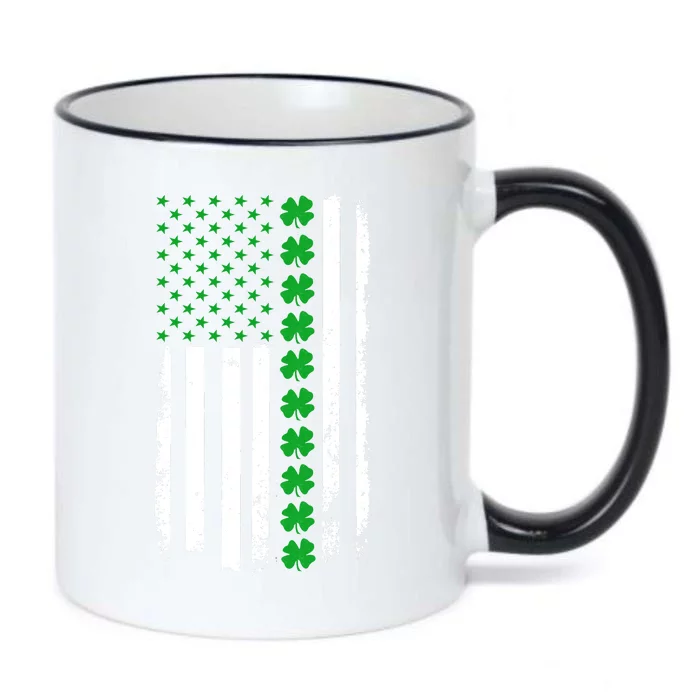 American Irish Clover Flag St. Patrick's Day Black Color Changing Mug