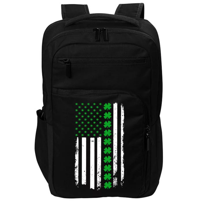 American Irish Clover Flag St. Patrick's Day Impact Tech Backpack