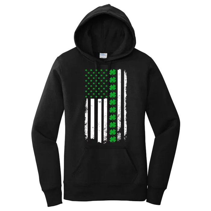 American Irish Clover Flag St. Patrick's Day Women's Pullover Hoodie