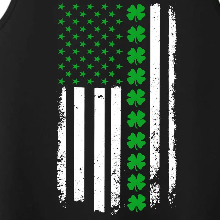 American Irish Clover Flag St. Patrick's Day Performance Tank