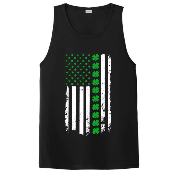 American Irish Clover Flag St. Patrick's Day Performance Tank