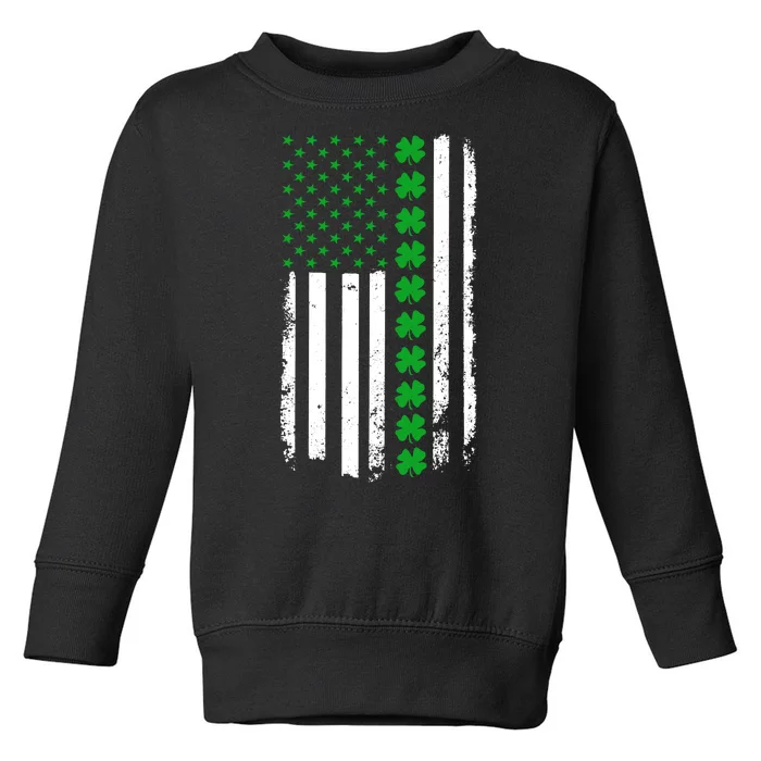 American Irish Clover Flag St. Patrick's Day Toddler Sweatshirt