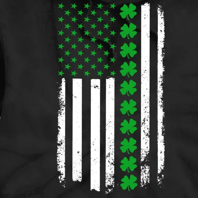 American Irish Clover Flag St. Patrick's Day Tie Dye Hoodie