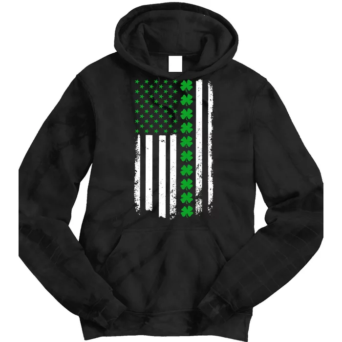 American Irish Clover Flag St. Patrick's Day Tie Dye Hoodie