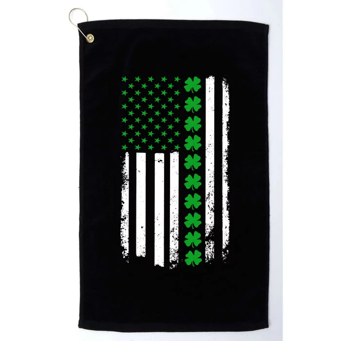 American Irish Clover Flag St. Patrick's Day Platinum Collection Golf Towel