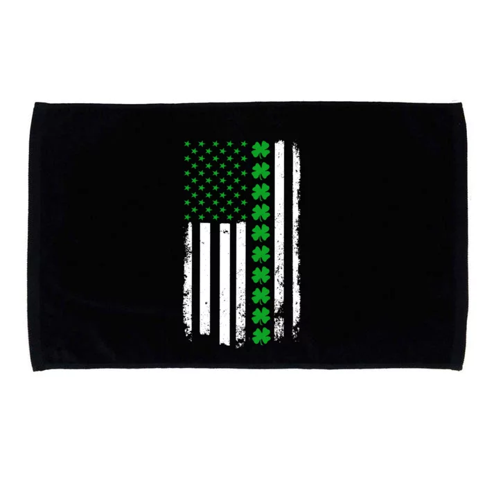 American Irish Clover Flag St. Patrick's Day Microfiber Hand Towel