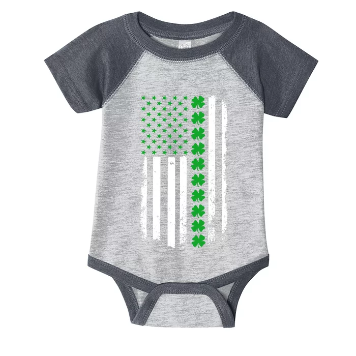 American Irish Clover Flag St. Patrick's Day Infant Baby Jersey Bodysuit