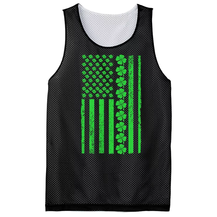 American Irish Clover Vintage Flag Mesh Reversible Basketball Jersey Tank