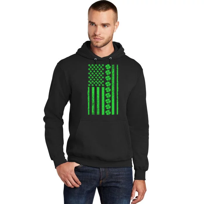 American Irish Clover Vintage Flag Tall Hoodie