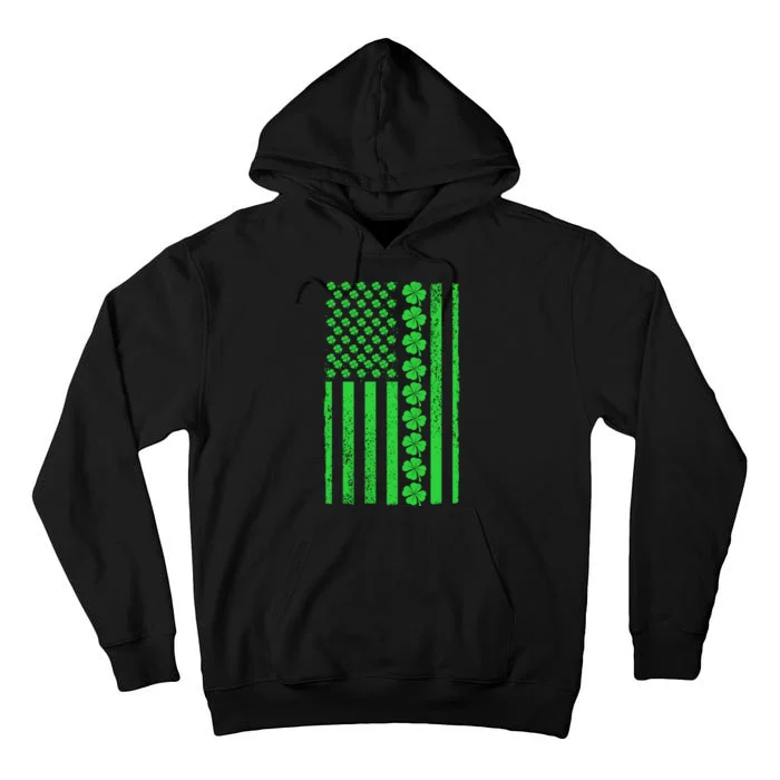 American Irish Clover Vintage Flag Tall Hoodie