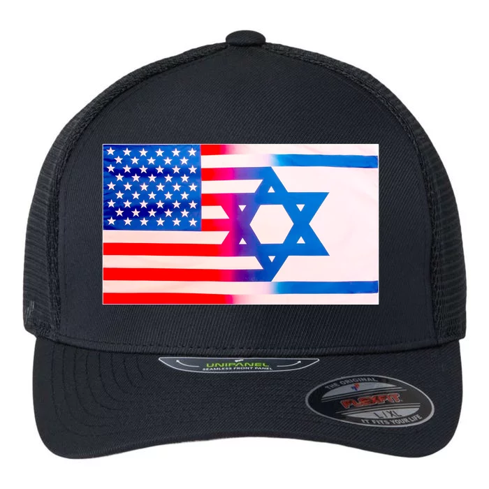 American Israel Flag Flexfit Unipanel Trucker Cap