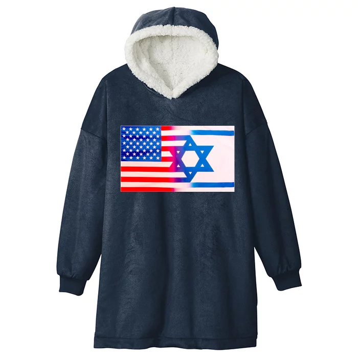 American Israel Flag Hooded Wearable Blanket