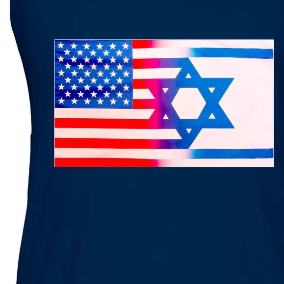 American Israel Flag Ladies Essential Flowy Tank