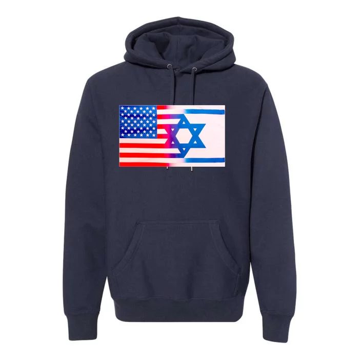 American Israel Flag Premium Hoodie