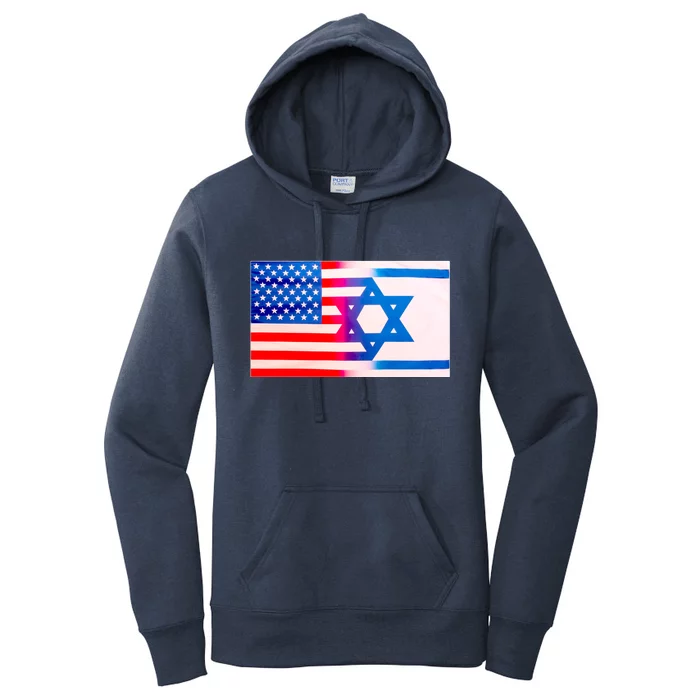 American Israel Flag Women's Pullover Hoodie