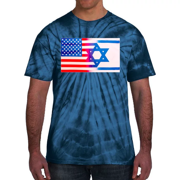 American Israel Flag Tie-Dye T-Shirt