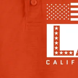 American LA California State Flag Dry Zone Grid Performance Polo