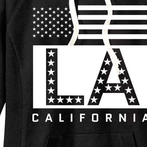 American LA California State Flag Women's Fleece Hoodie