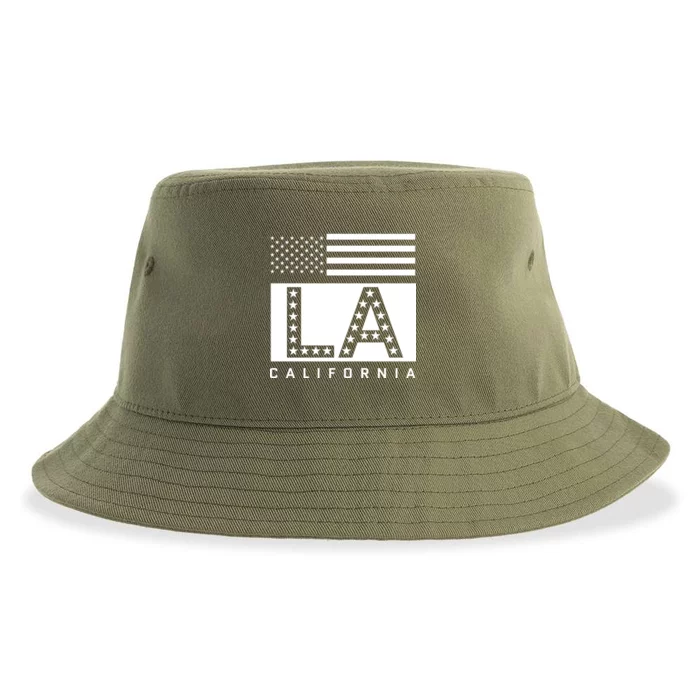 American LA California State Flag Sustainable Bucket Hat