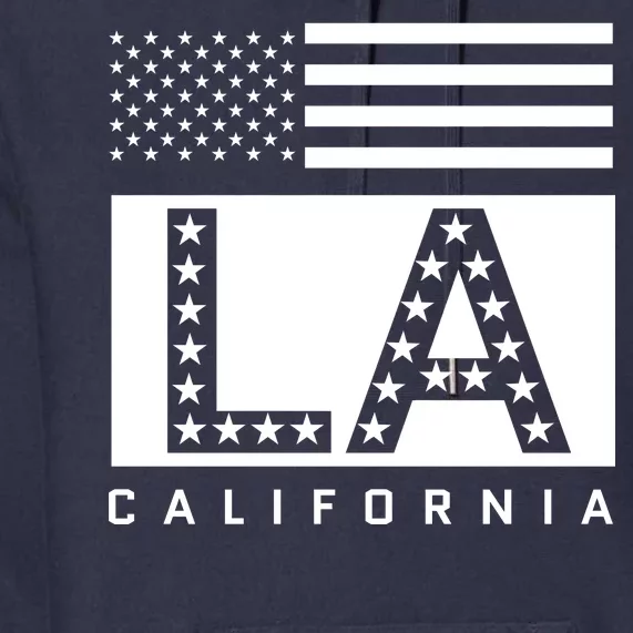 American LA California State Flag Premium Hoodie