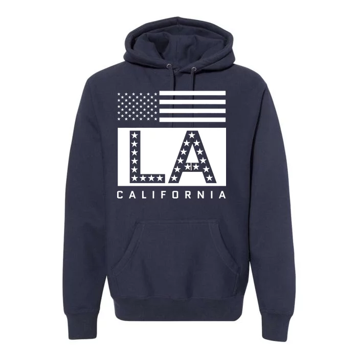 American LA California State Flag Premium Hoodie