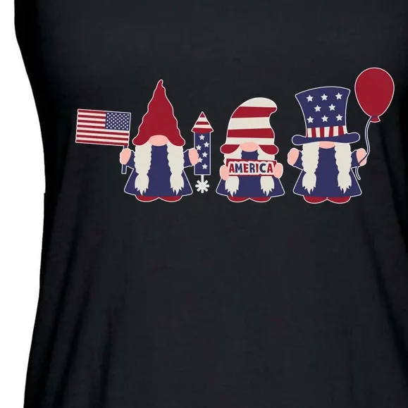 American Lawn Gnomes USA Go America Ladies Essential Flowy Tank