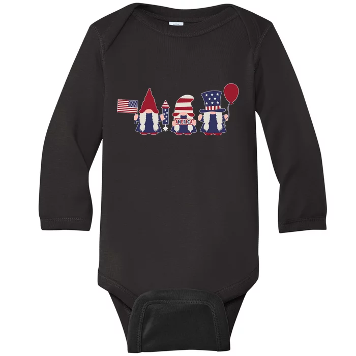 American Lawn Gnomes USA Go America Baby Long Sleeve Bodysuit