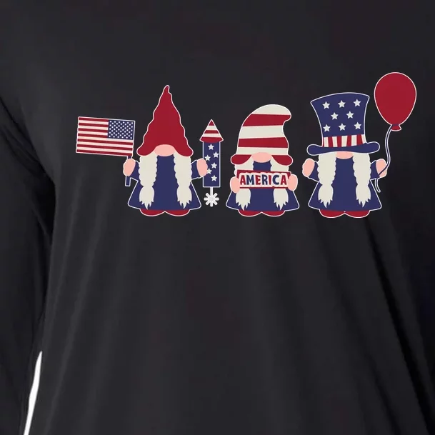 American Lawn Gnomes USA Go America Cooling Performance Long Sleeve Crew