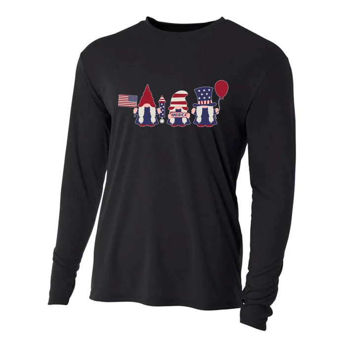 American Lawn Gnomes USA Go America Cooling Performance Long Sleeve Crew