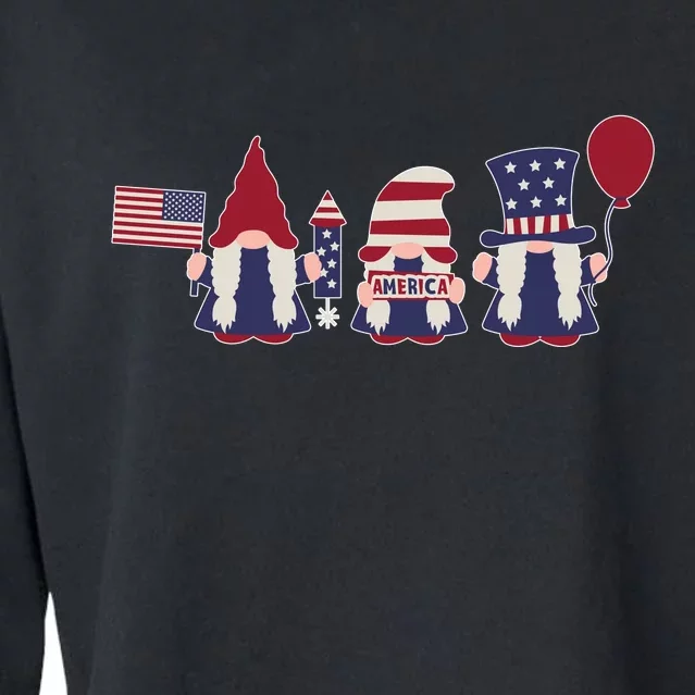 American Lawn Gnomes USA Go America Cropped Pullover Crew