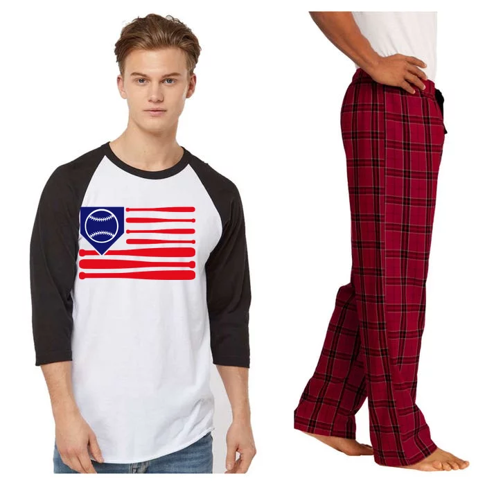 American League Baseball Flag Raglan Sleeve Pajama Set