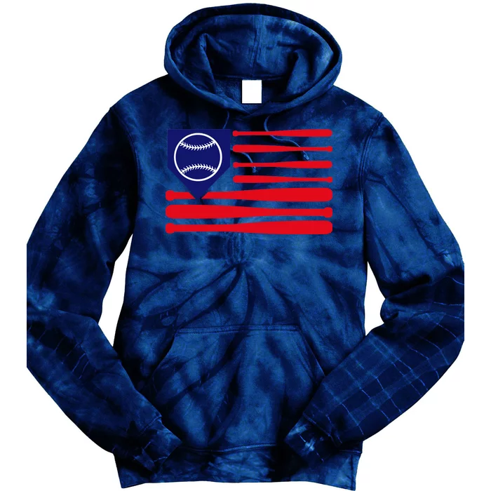 American League Baseball Flag Tie Dye Hoodie