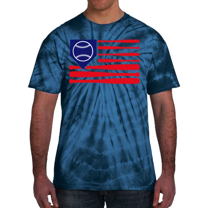 American League Baseball Flag Tie-Dye T-Shirt