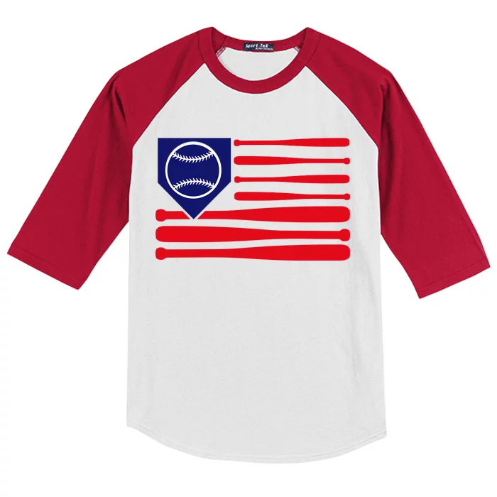 American League Baseball Flag Kids Colorblock Raglan Jersey