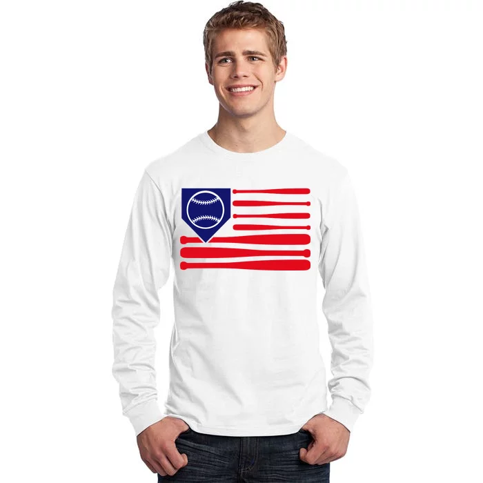 American League Baseball Flag Tall Long Sleeve T-Shirt