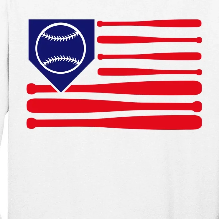 American League Baseball Flag Tall Long Sleeve T-Shirt