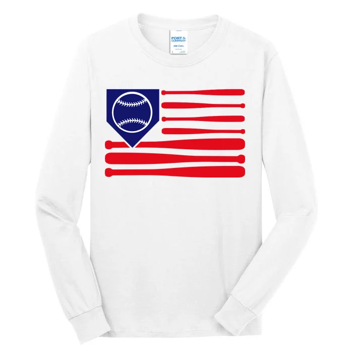 American League Baseball Flag Tall Long Sleeve T-Shirt