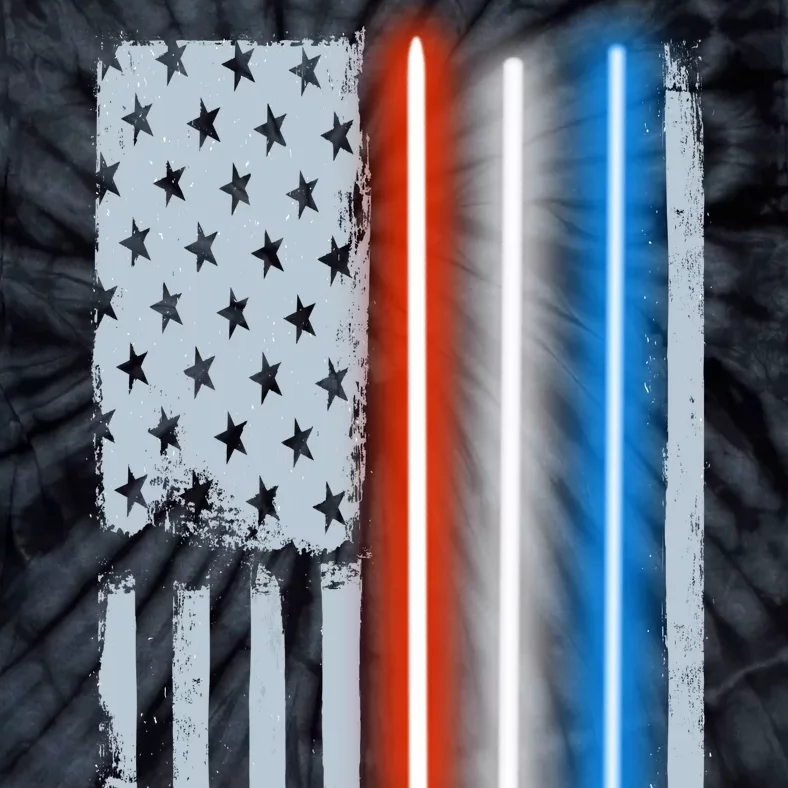 American Lightsaber Flag Tie-Dye T-Shirt