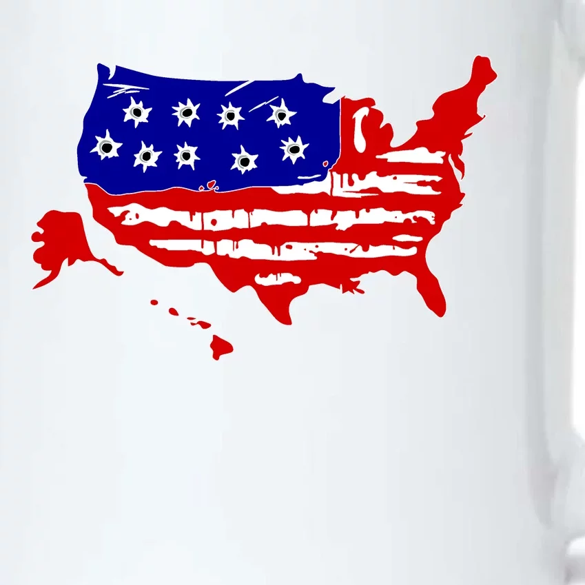 American Map With Bullet Holes 2nd Amendment Black Color Changing Mug