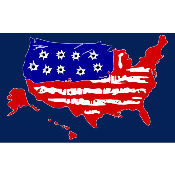 American Map With Bullet Holes 2nd Amendment Bumper Sticker