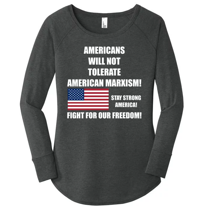 American Marxism Fight Against Women's Perfect Tri Tunic Long Sleeve Shirt