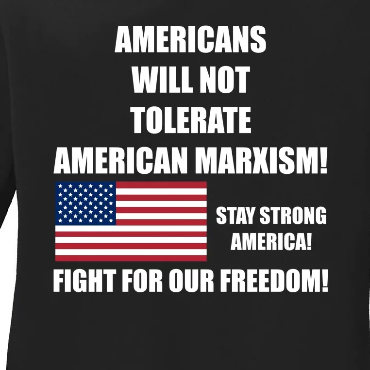 American Marxism Fight Against Ladies Long Sleeve Shirt