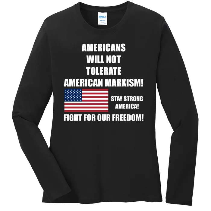 American Marxism Fight Against Ladies Long Sleeve Shirt