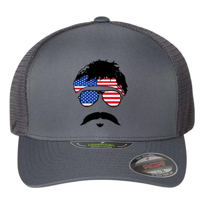 American Minshew Mustache Duval Flexfit Unipanel Trucker Cap