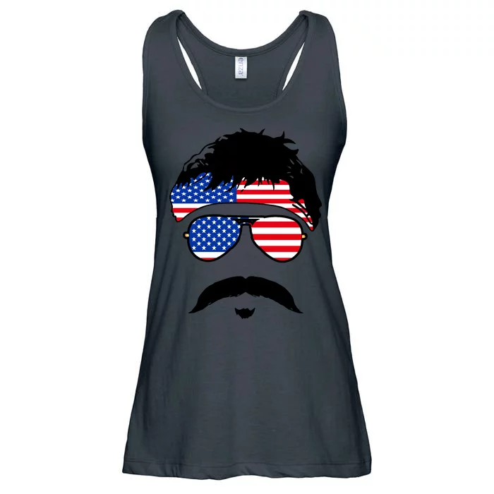 American Minshew Mustache Duval Ladies Essential Flowy Tank