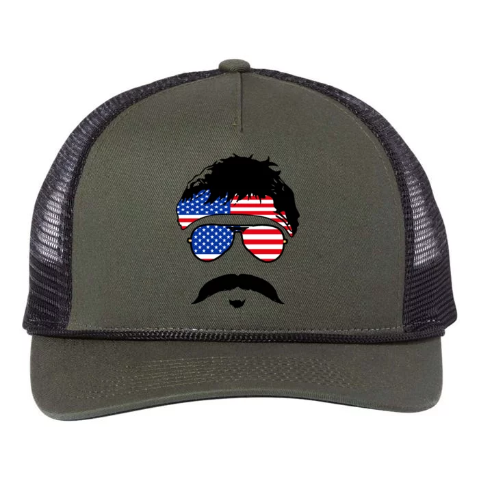 American Minshew Mustache Duval Retro Rope Trucker Hat Cap