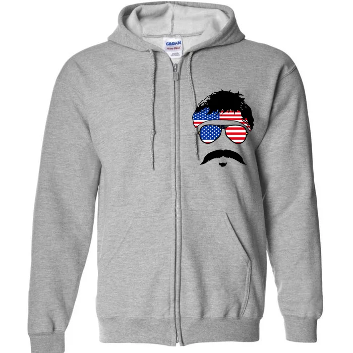 American Minshew Mustache Duval Full Zip Hoodie