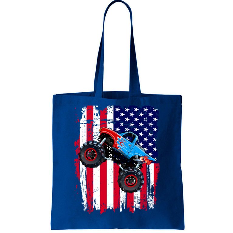American Monster Truck Flag Tote Bag