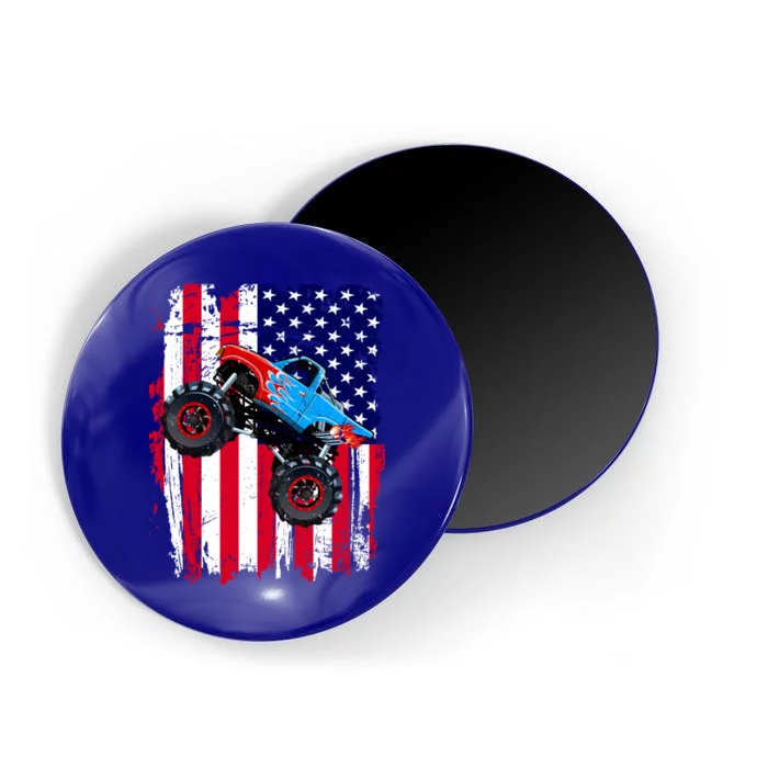 American Monster Truck Flag Magnet