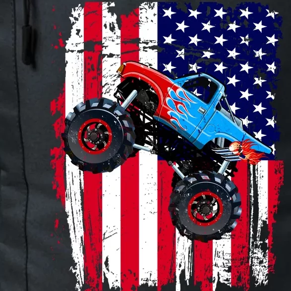 American Monster Truck Flag Daily Commute Backpack